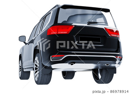 black SUV isolated on white background 3d model black SUV isolated on white background 3d model 86978914