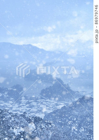 雪景色の天橋立 86979746