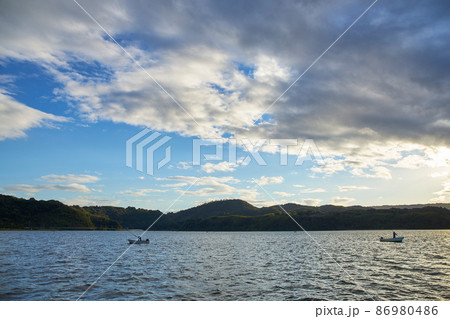 東郷湖しじみ漁 東郷湖しじみ漁 86980486