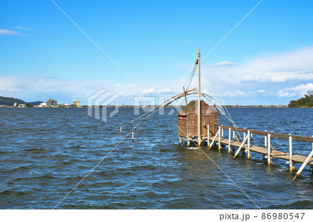 東郷湖の四つ手網 東郷湖の四つ手網 86980547