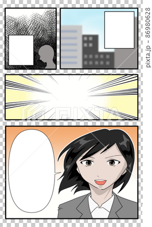 一個女人說話的卡通模板（二） 86980628