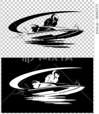 賽艇-黑白 86982575