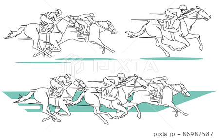 競馬-競走で抜き出る 86982587