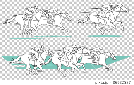 競馬-競走で抜き出る 86982587