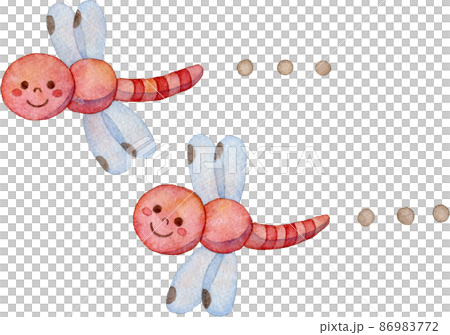 連なって飛ぶ赤とんぼのイラスト 連なって飛ぶ赤とんぼのイラスト 86983772