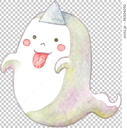 天冠を付けたおばけのイラスト 86984090