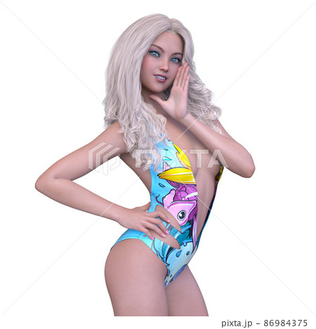 水着姿の女性 86984375