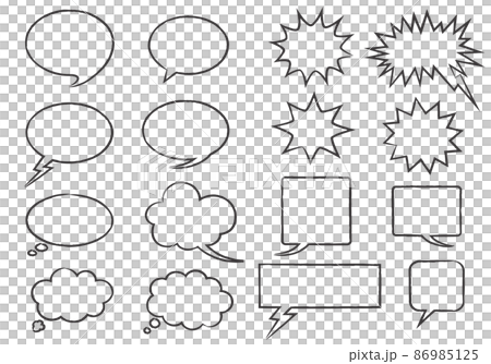 Simple balloon frame set (line) 86985125