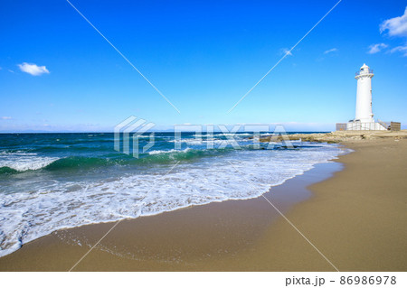 美浜町 晴天の野間崎灯台 美浜町 晴天の野間崎灯台 86986978