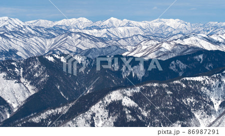 伊吹山山頂からの冬景色 伊吹山山頂からの冬景色 86987291