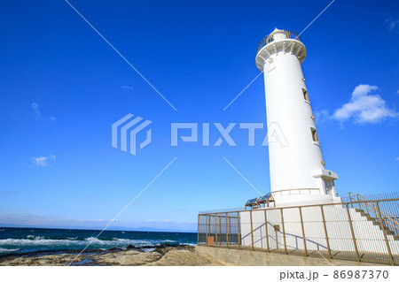 美浜町 晴天の野間崎灯台 美浜町 晴天の野間崎灯台 86987370