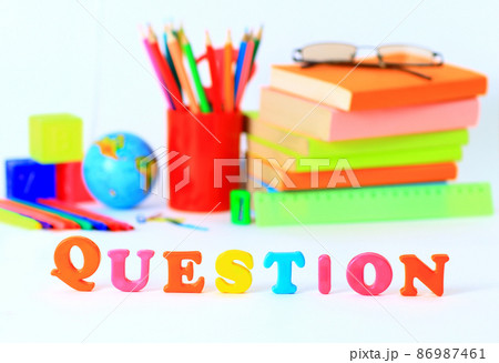School supplies. The main word. School supplies. The main word. 86987461