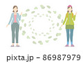 オフィスコーデと山ガールコーデ 86987979