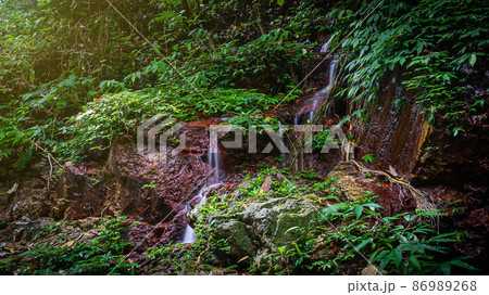 Amazing waterfall in green forest Laong Rung Waterfall Yala Thailand Amazing waterfall in green forest Laong Rung Waterfall Yala Thailand 86989268