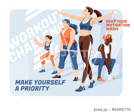 running sports and eating for energy. Infographics. A group of different men running on a white background. Diet food icons. Flat vector illustration 86989776