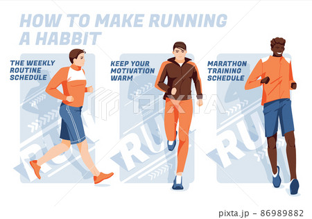3 banner designs to advertise running competitions or training. Three athletes run on an abstract background. Design for presentations, print, web advertising banners. 3 banner designs to advertise running competitions or training. Three athletes run on an abstract background. Design for presentations, print, web advertising banners. 86989882
