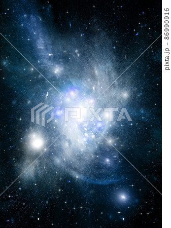 galaxy in a free space. 3D rendering 86990916