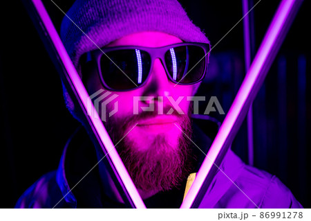 futuristic cyber neurology concept colorful background innovation in prosthetic 86991278