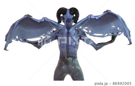Demon isolated in white background 3d illustration 86992005