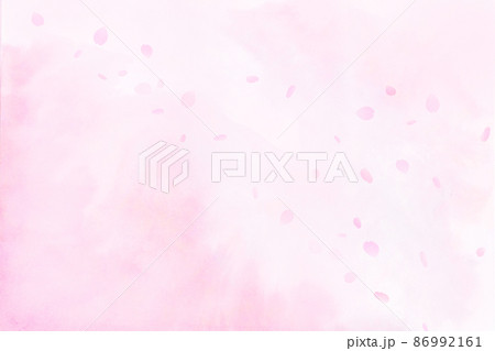 桜色の水彩背景 86992161