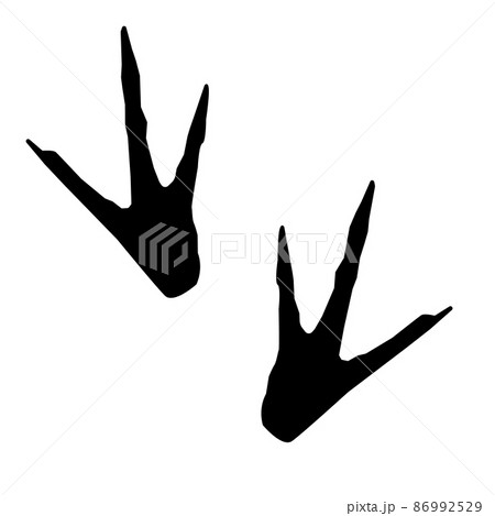 Chicken paw icon on white background. chicken bird paw foot print sign. flat style. 86992529