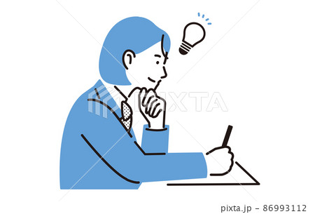 人物 勉強をする高校生の女の子 86993112