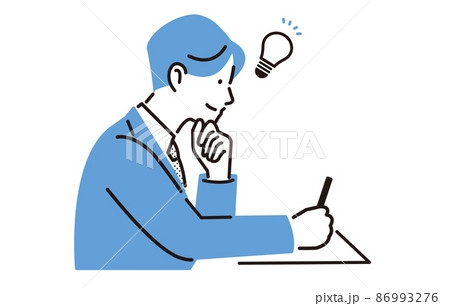 人物 勉強をする高校生の男の子 人物 勉強をする高校生の男の子 86993276