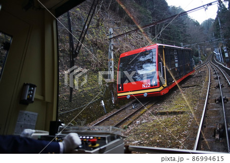 南海電鉄高野線ケーブルカーの運転席から 86994615