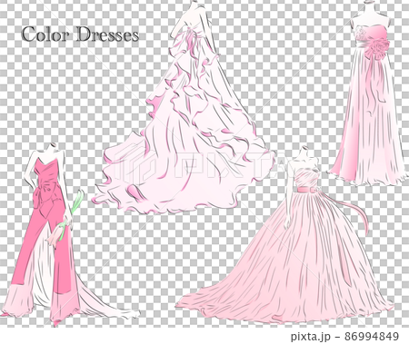 ウェディングドレス　カラードレスセット 86994849