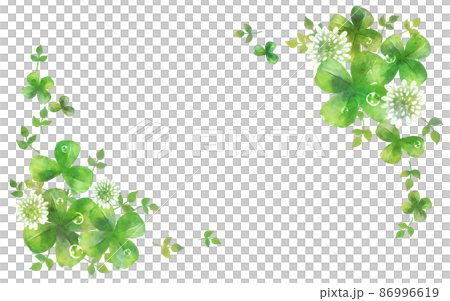 クローバーと雫のフレーム(背景枠なし) クローバーと雫のフレーム(背景枠なし) 86996619