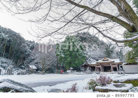 雪の岐阜護國神社〈岐阜県岐阜市〉 雪の岐阜護國神社〈岐阜県岐阜市〉 86997795