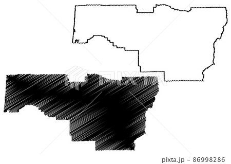 Lane County, Oregon State (U.S. county, United States of America, USA, U.S., US) map vector illustration, scribble sketch Lane map 86998286