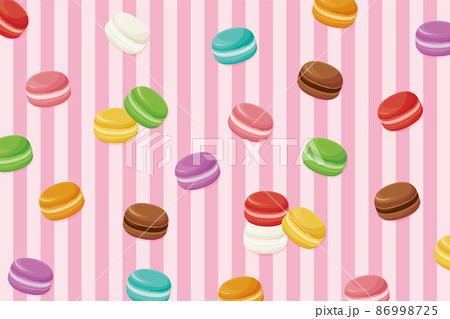 マカロン　ストライプ模様 86998725