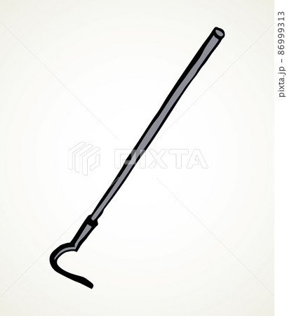 Old fire iron poker. Vector drawing 86999313