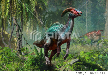 Parasaurolophus 3D Illustration Stock Illustration - Illustration of  parasaurolophus, cretaceous: 76809179