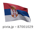 3d illustration flag of Serbia. Serbian high resolution flag isolated against white background. 3d rendering 3d illustration flag of Serbia. Serbian high resolution flag isolated against white background. 3d rendering 87001029