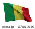 3d illustration flag of Senegal. Senegalese high resolution flag isolated against white background. 3d rendering 3d illustration flag of Senegal. Senegalese high resolution flag isolated against white background. 3d rendering 87001030
