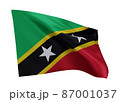 3d illustration flag of Saint Kitts and Nevis. Saint Kitts and Nevis high resolution flag isolated against white background. 3d rendering 3d illustration flag of Saint Kitts and Nevis. Saint Kitts and Nevis high resolution flag isolated against white background. 3d rendering 87001037