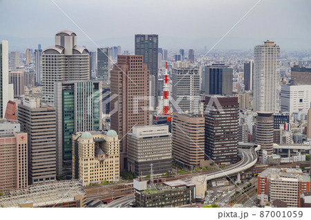 Overcast aerial cityscape from the Umeda Sky Building Overcast aerial cityscape from the Umeda Sky Building 87001059
