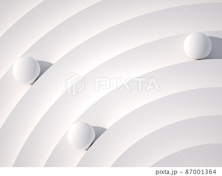 Abstract white geometric background, 3d installation 87001364
