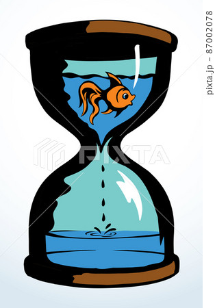 Fish in the hourglass. Vector drawing 87002078