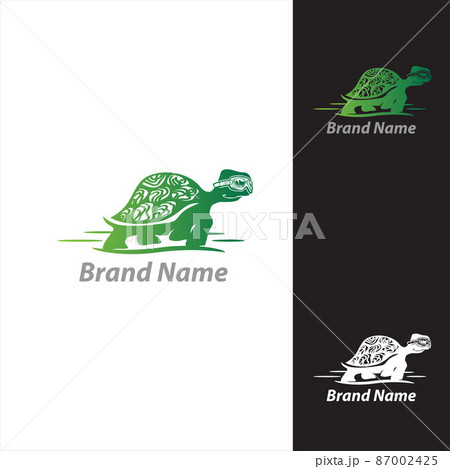 turtle wearing glasses vector illustration of a wildlife animal logo design 87002425
