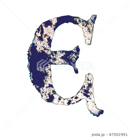 Old grunge circus letter.Art font. Old grunge circus letter.Art font. 87002991