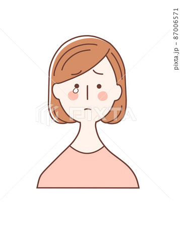 ピンクの服を着て泣く女性 87006571