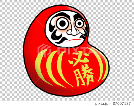 豆形達摩_肚皮字符“Winning”_向右 87007187