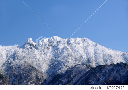 観音平から稲村ヶ岳・大日岳・バリゴヤの頭を望む　【奈良県吉野郡天川村】 87007492