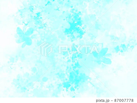 幻想的な水彩の水色テクスチャ背景 幻想的な水彩の水色テクスチャ背景 87007778