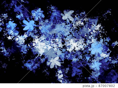 幻想的な水彩の水色テクスチャ背景 幻想的な水彩の水色テクスチャ背景 87007802