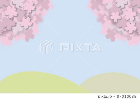 桜 風景背景素材 イラストのイラスト素材