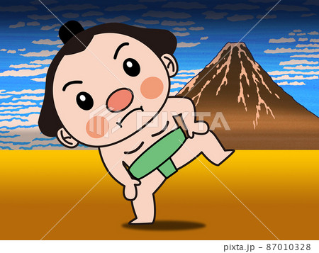 相撲浮世絵の中の四股踏み 87010328